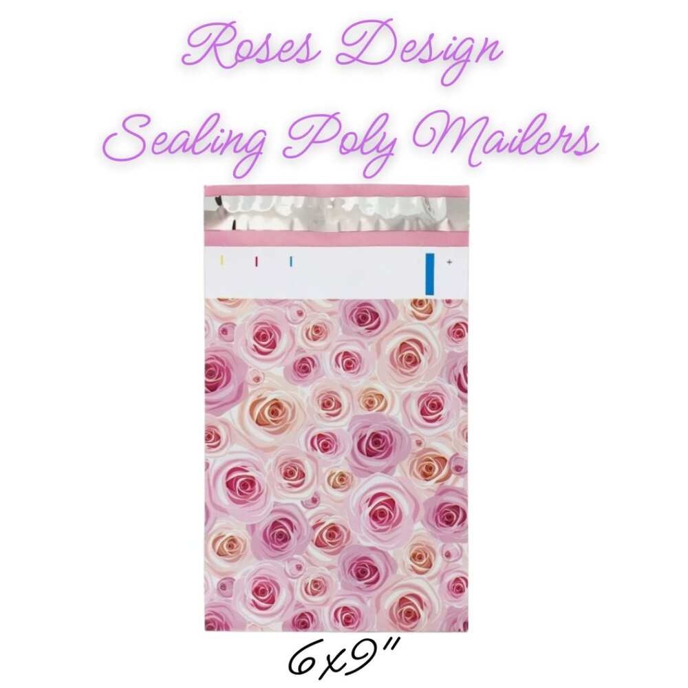Roses Design Poly Mailers Qty 20 Size 6x9 - Picture 3 of 3